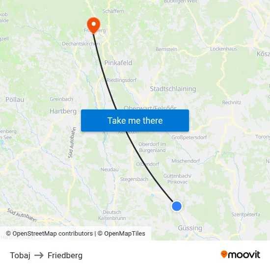 Tobaj to Friedberg map