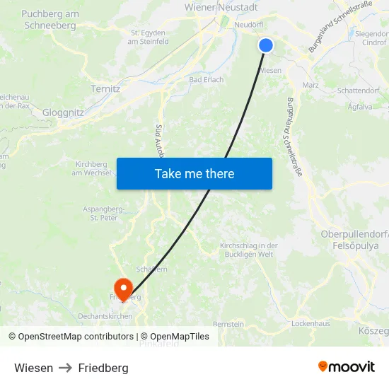 Wiesen to Friedberg map
