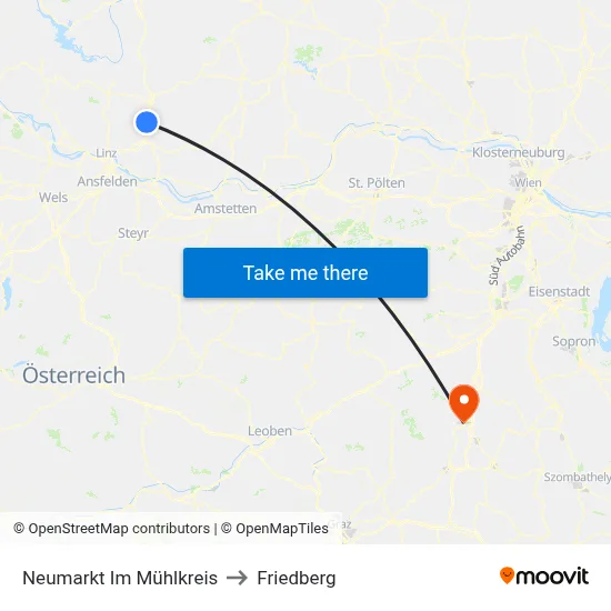 Neumarkt Im Mühlkreis to Friedberg map