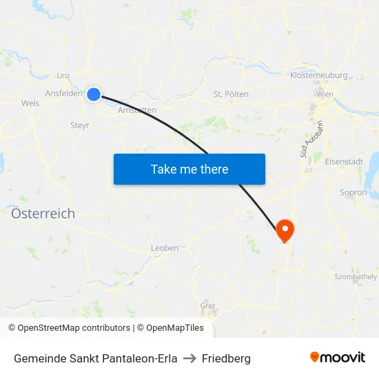 Gemeinde Sankt Pantaleon-Erla to Friedberg map