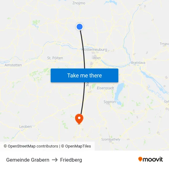 Gemeinde Grabern to Friedberg map