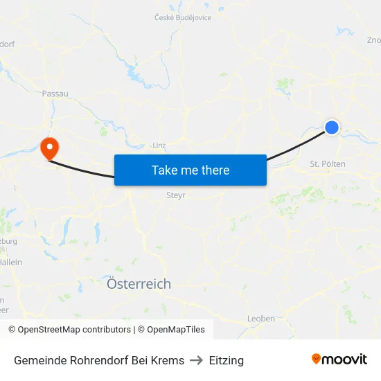 Gemeinde Rohrendorf Bei Krems to Eitzing map