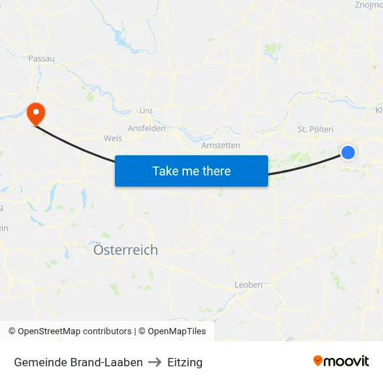 Gemeinde Brand-Laaben to Eitzing map