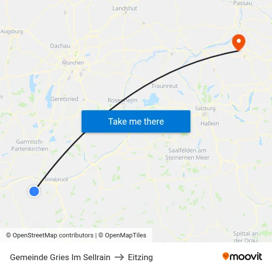 Gemeinde Gries Im Sellrain to Eitzing map