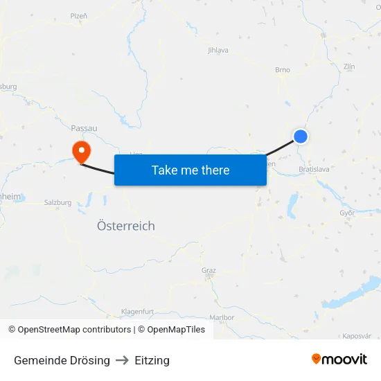 Gemeinde Drösing to Eitzing map