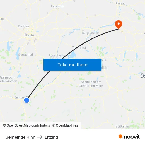 Gemeinde Rinn to Eitzing map