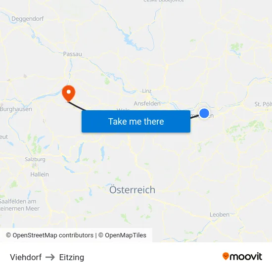 Viehdorf to Eitzing map