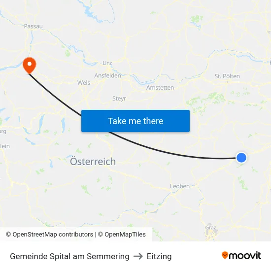 Gemeinde Spital am Semmering to Eitzing map
