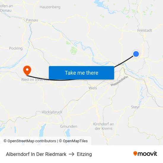 Alberndorf In Der Riedmark to Eitzing map