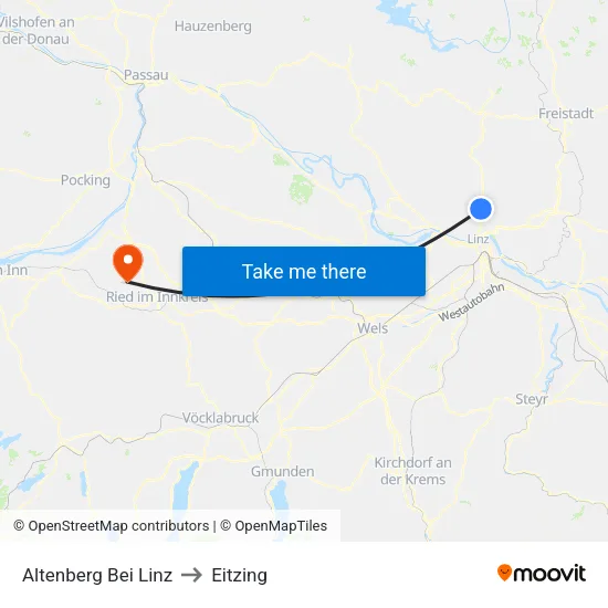 Altenberg Bei Linz to Eitzing map