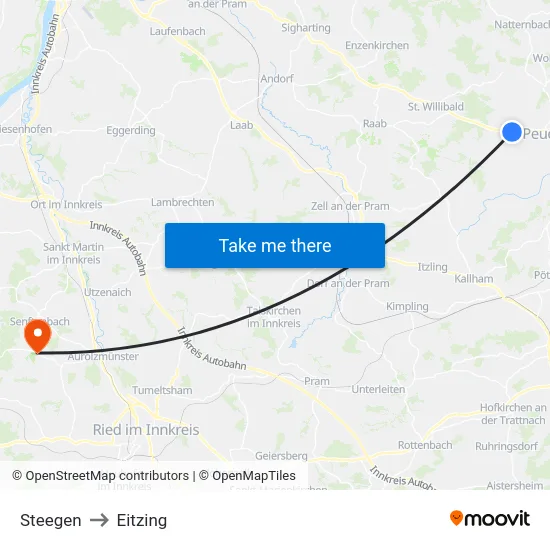 Steegen to Eitzing map