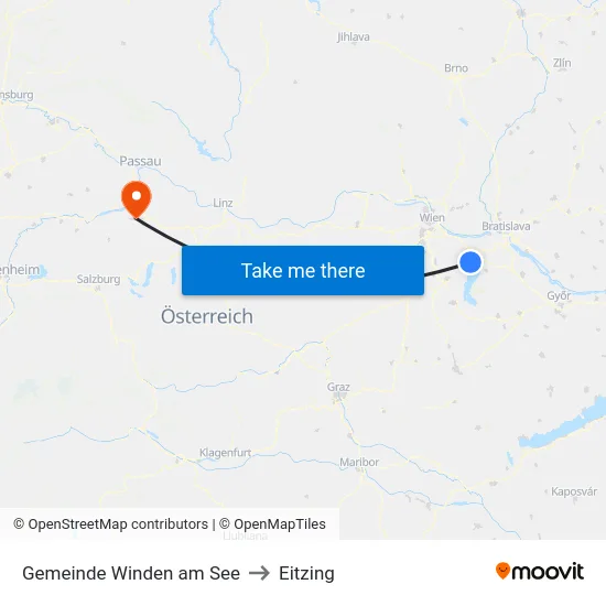 Gemeinde Winden am See to Eitzing map