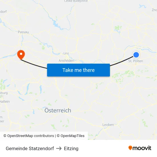 Gemeinde Statzendorf to Eitzing map