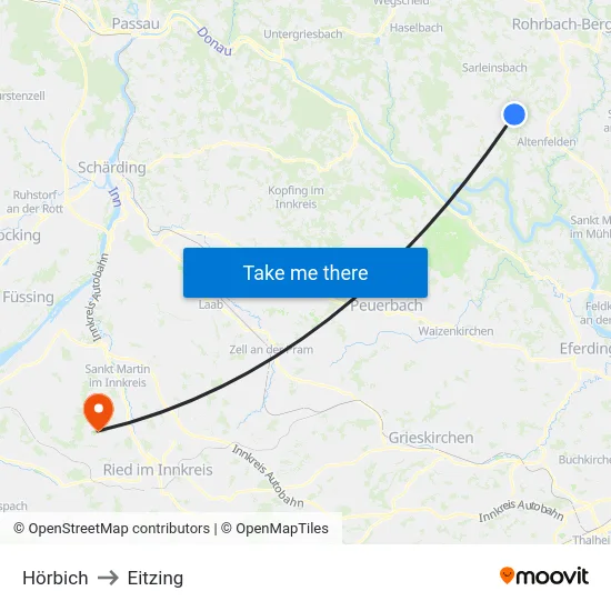 Hörbich to Eitzing map