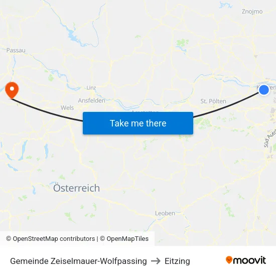 Gemeinde Zeiselmauer-Wolfpassing to Eitzing map