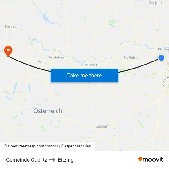 Gemeinde Gablitz to Eitzing map