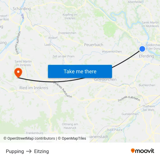 Pupping to Eitzing map