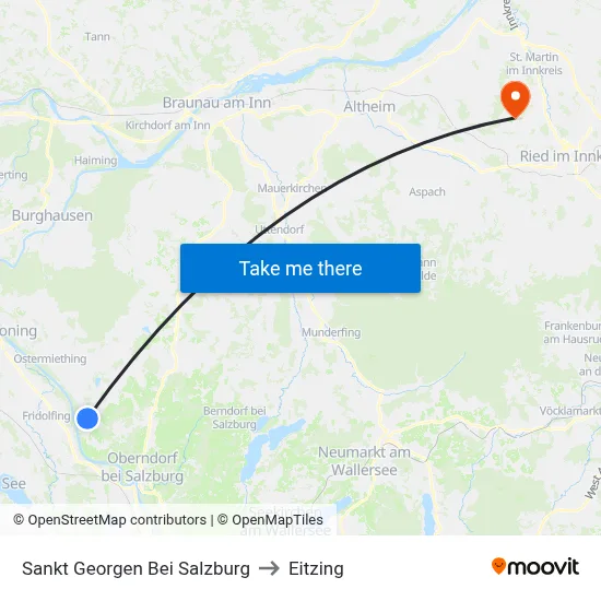Sankt Georgen Bei Salzburg to Eitzing map