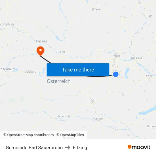 Gemeinde Bad Sauerbrunn to Eitzing map