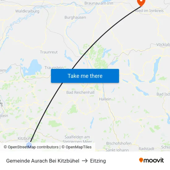Gemeinde Aurach Bei Kitzbühel to Eitzing map