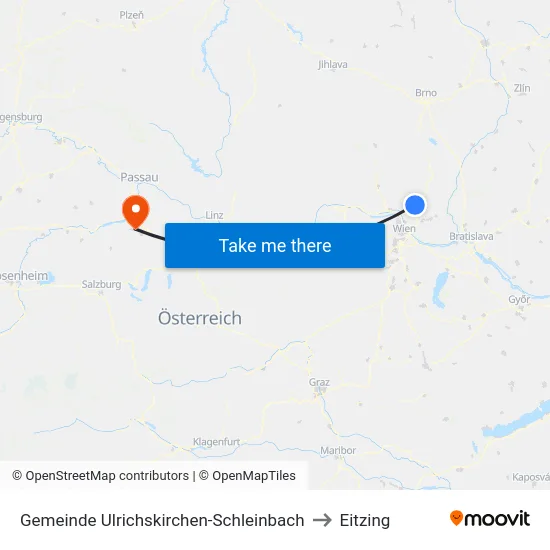 Gemeinde Ulrichskirchen-Schleinbach to Eitzing map