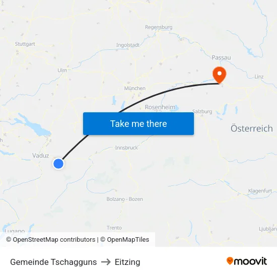 Gemeinde Tschagguns to Eitzing map