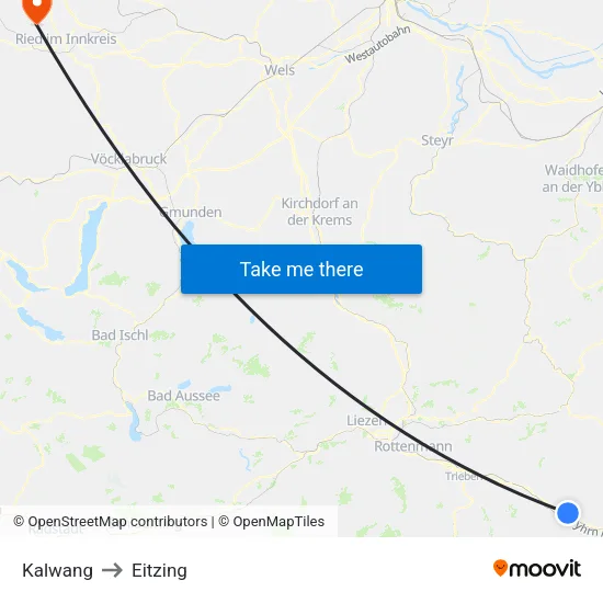 Kalwang to Eitzing map