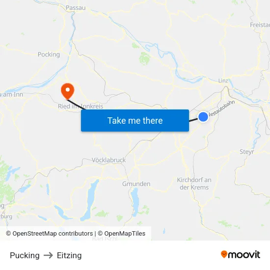 Pucking to Eitzing map