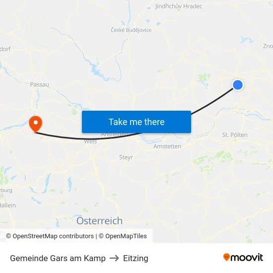 Gemeinde Gars am Kamp to Eitzing map