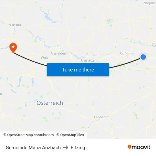 Gemeinde Maria Anzbach to Eitzing map
