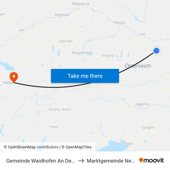 Gemeinde Waidhofen An Der Ybbs to Marktgemeinde Nenzing map