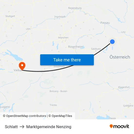 Schlatt to Marktgemeinde Nenzing map