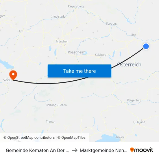 Gemeinde Kematen An Der Ybbs to Marktgemeinde Nenzing map