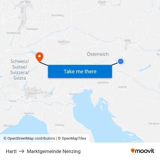 Hartl to Marktgemeinde Nenzing map