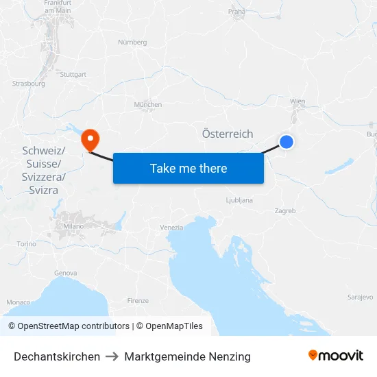 Dechantskirchen to Marktgemeinde Nenzing map