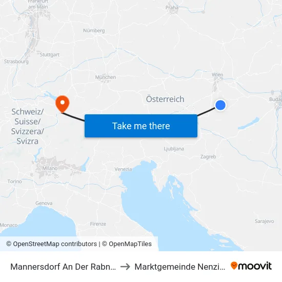 Mannersdorf An Der Rabnitz to Marktgemeinde Nenzing map