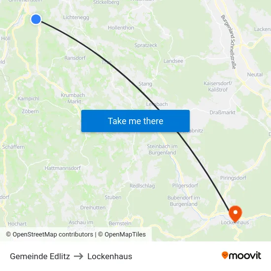 Gemeinde Edlitz to Lockenhaus map