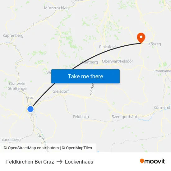 Feldkirchen Bei Graz to Lockenhaus map
