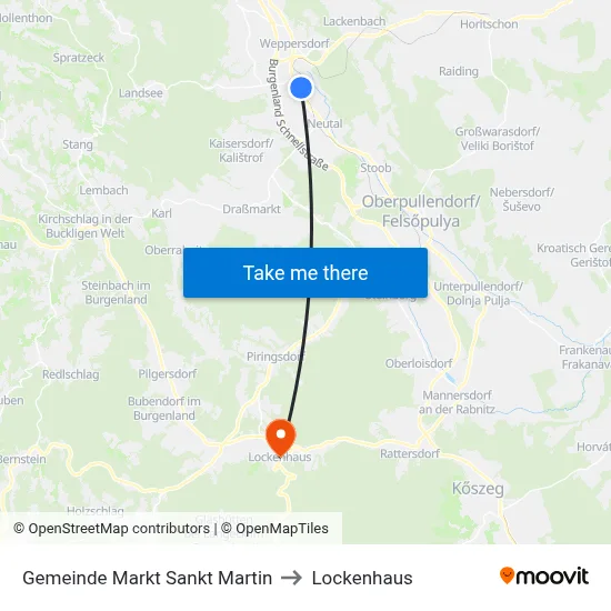 Gemeinde Markt Sankt Martin to Lockenhaus map