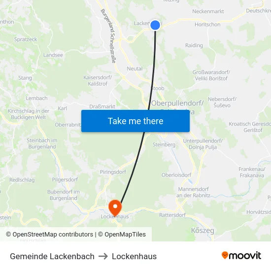 Gemeinde Lackenbach to Lockenhaus map