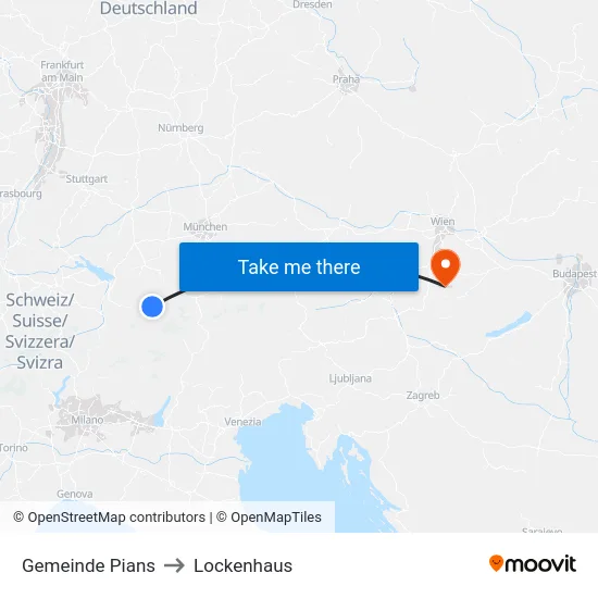 Gemeinde Pians to Lockenhaus map