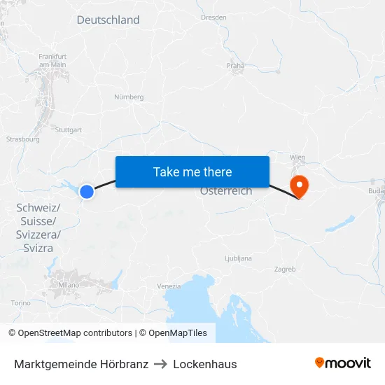 Marktgemeinde Hörbranz to Lockenhaus map