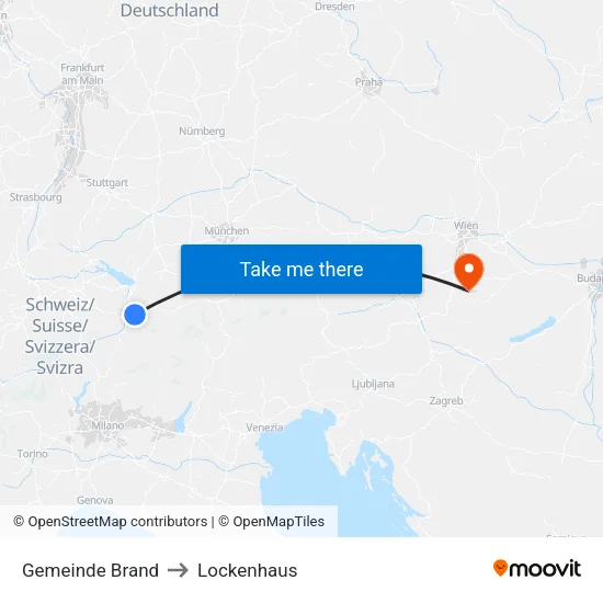 Gemeinde Brand to Lockenhaus map