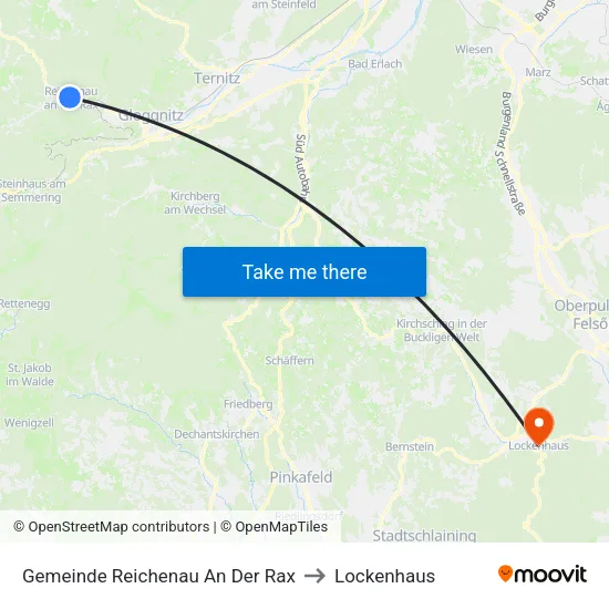 Gemeinde Reichenau An Der Rax to Lockenhaus map