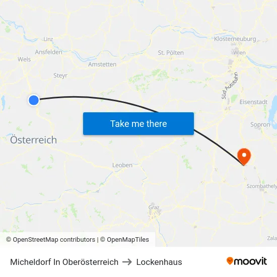 Micheldorf In Oberösterreich to Lockenhaus map