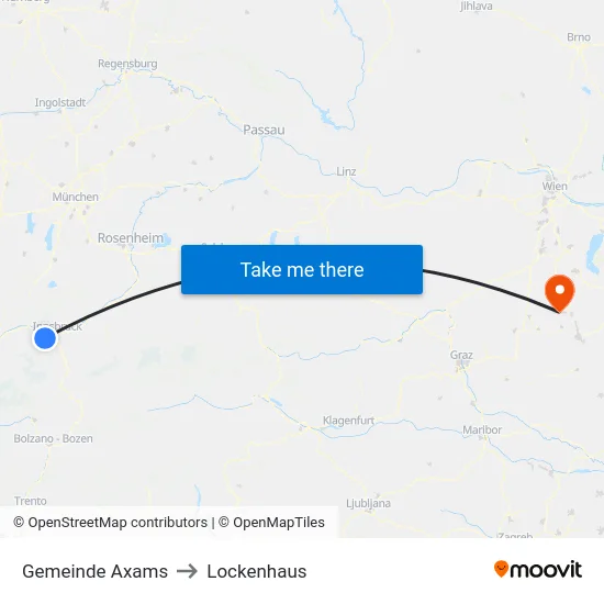 Gemeinde Axams to Lockenhaus map
