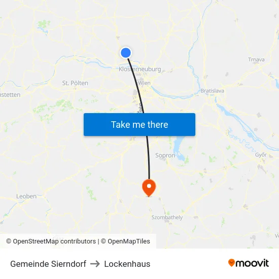 Gemeinde Sierndorf to Lockenhaus map