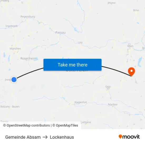 Gemeinde Absam to Lockenhaus map