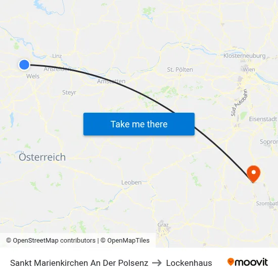 Sankt Marienkirchen An Der Polsenz to Lockenhaus map