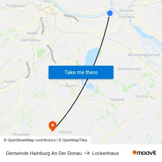 Gemeinde Hainburg An Der Donau to Lockenhaus map